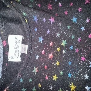 Pippa & Julie Black Rainbow Star Tee